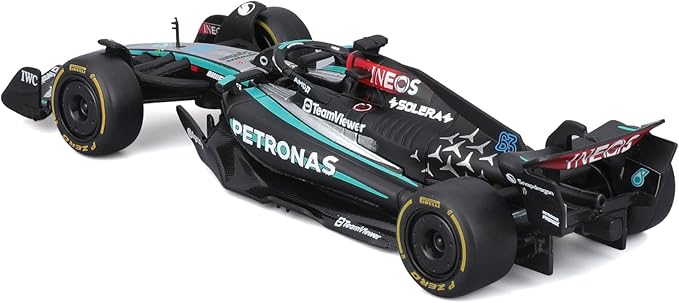 1:43 Mercedes-AMG Petronas F1 Diecast Model – Lewis Hamilton/George Russell by Bburago