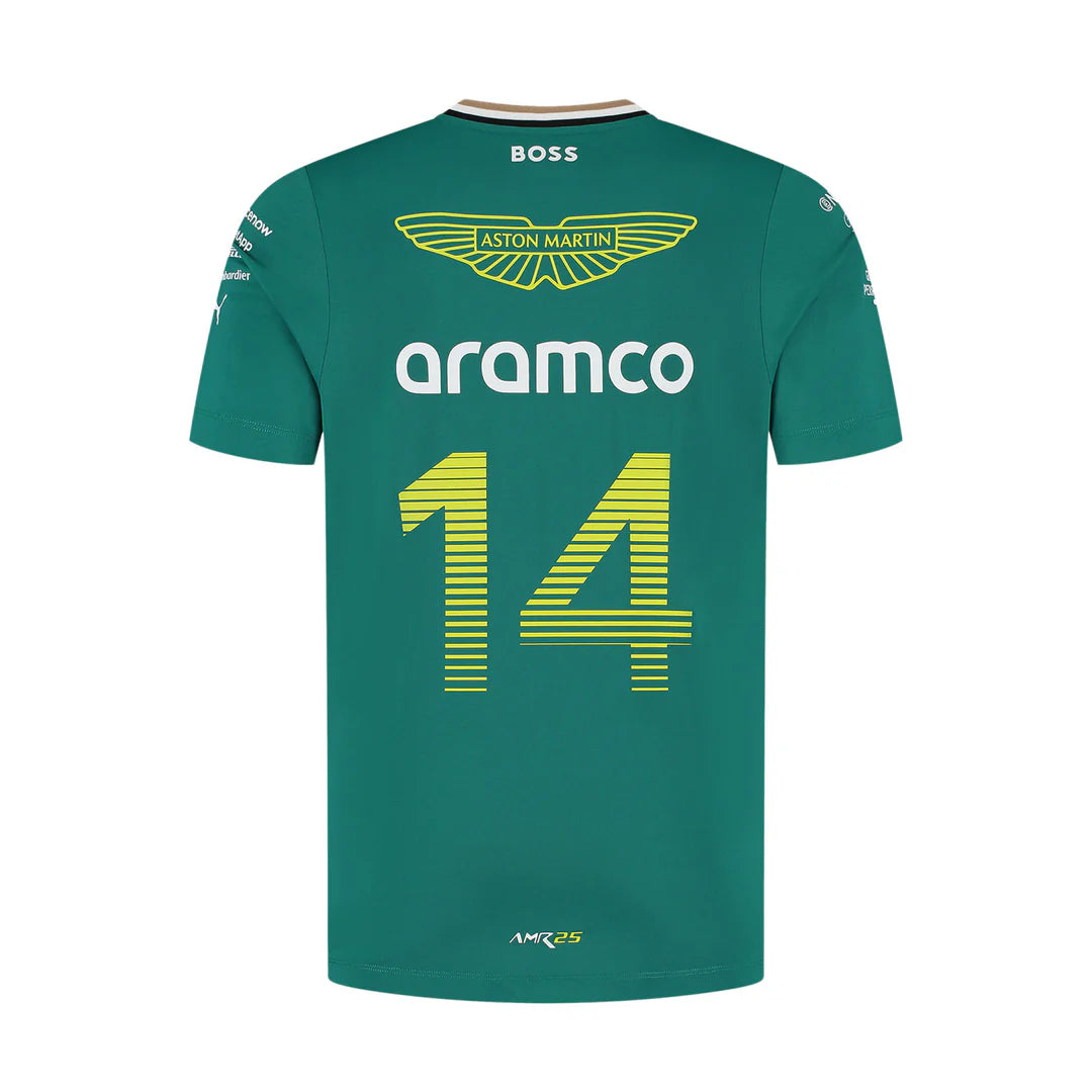 Aston Martin F1 Alonso Team Performance Tee Green – 2025 Edition