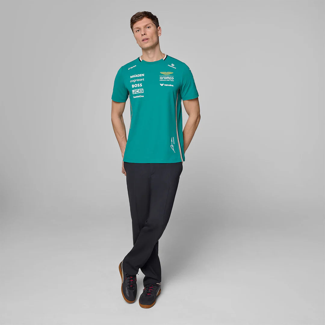 Aston Martin F1 Alonso Team Performance Tee Green – 2025 Edition