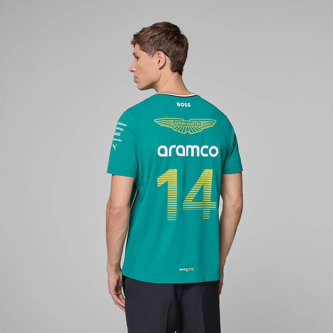 Aston Martin F1 Alonso Team Performance Tee Green – 2025 Edition