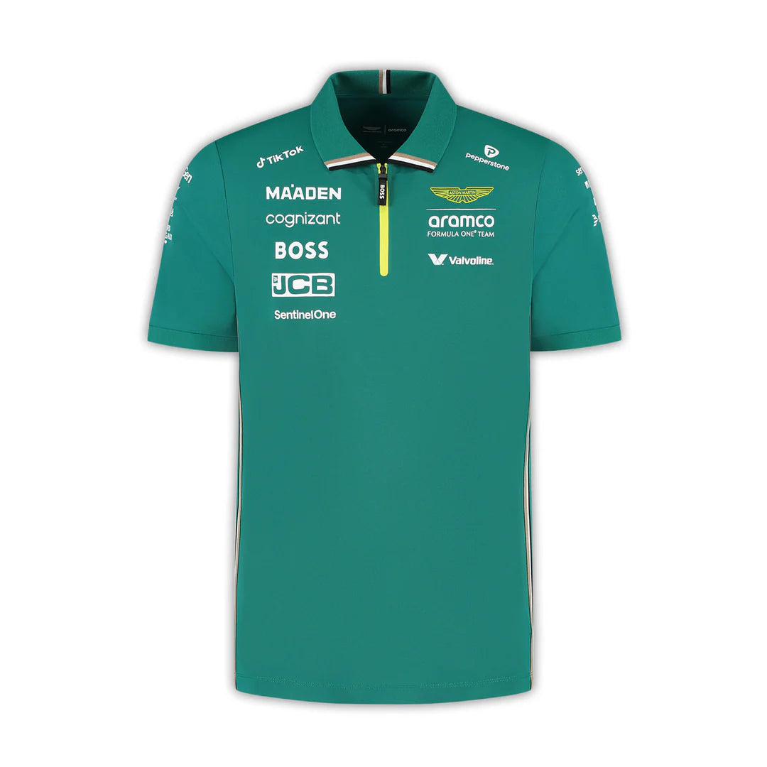 Aston Martin F1 Men's Team Team Polo Green – 2025 Edition