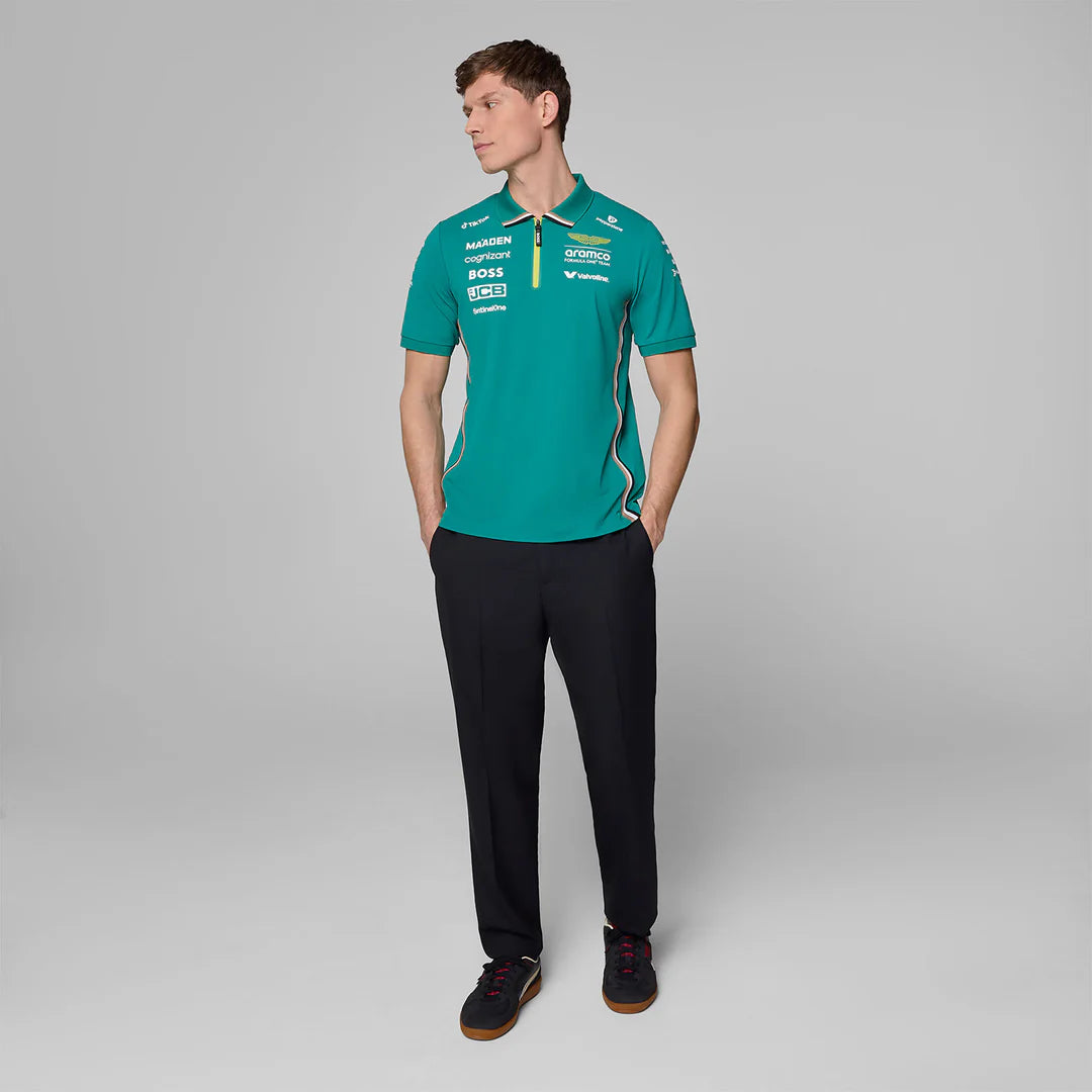 Aston Martin F1 Men's Team Team Polo Green – 2025 Edition