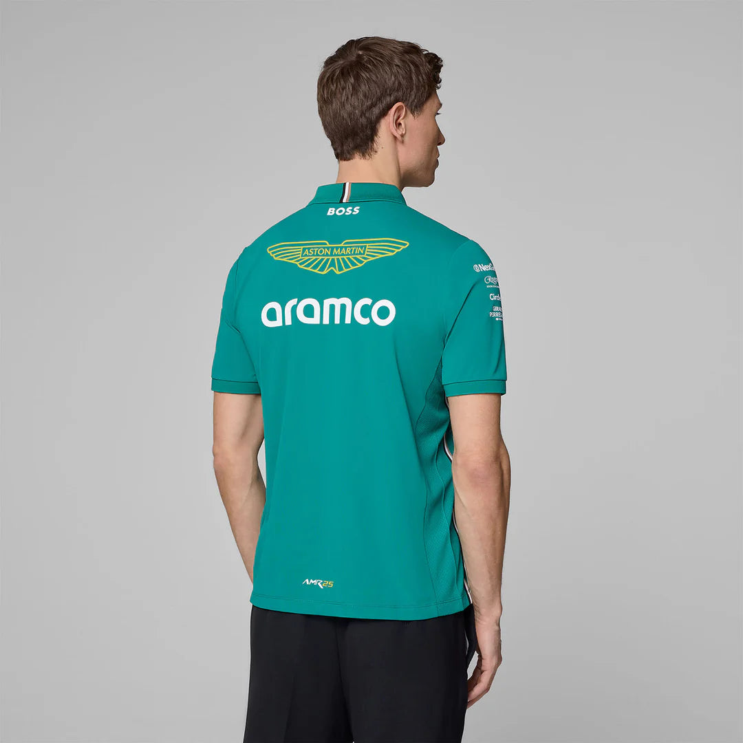 Aston Martin F1 Men's Team Team Polo Green – 2025 Edition
