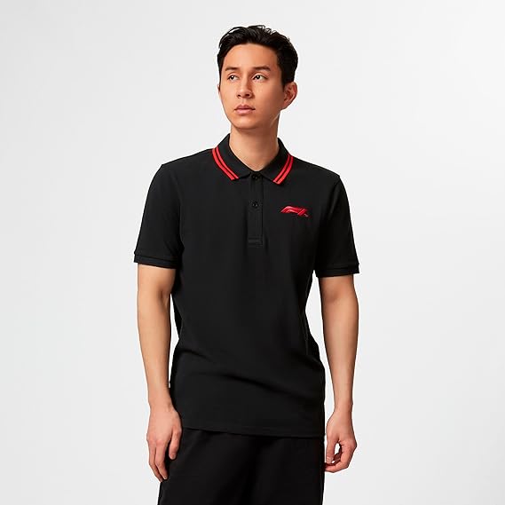 F1 Official Merchandise Men's Logo Team Polo Black – 2025 Edition