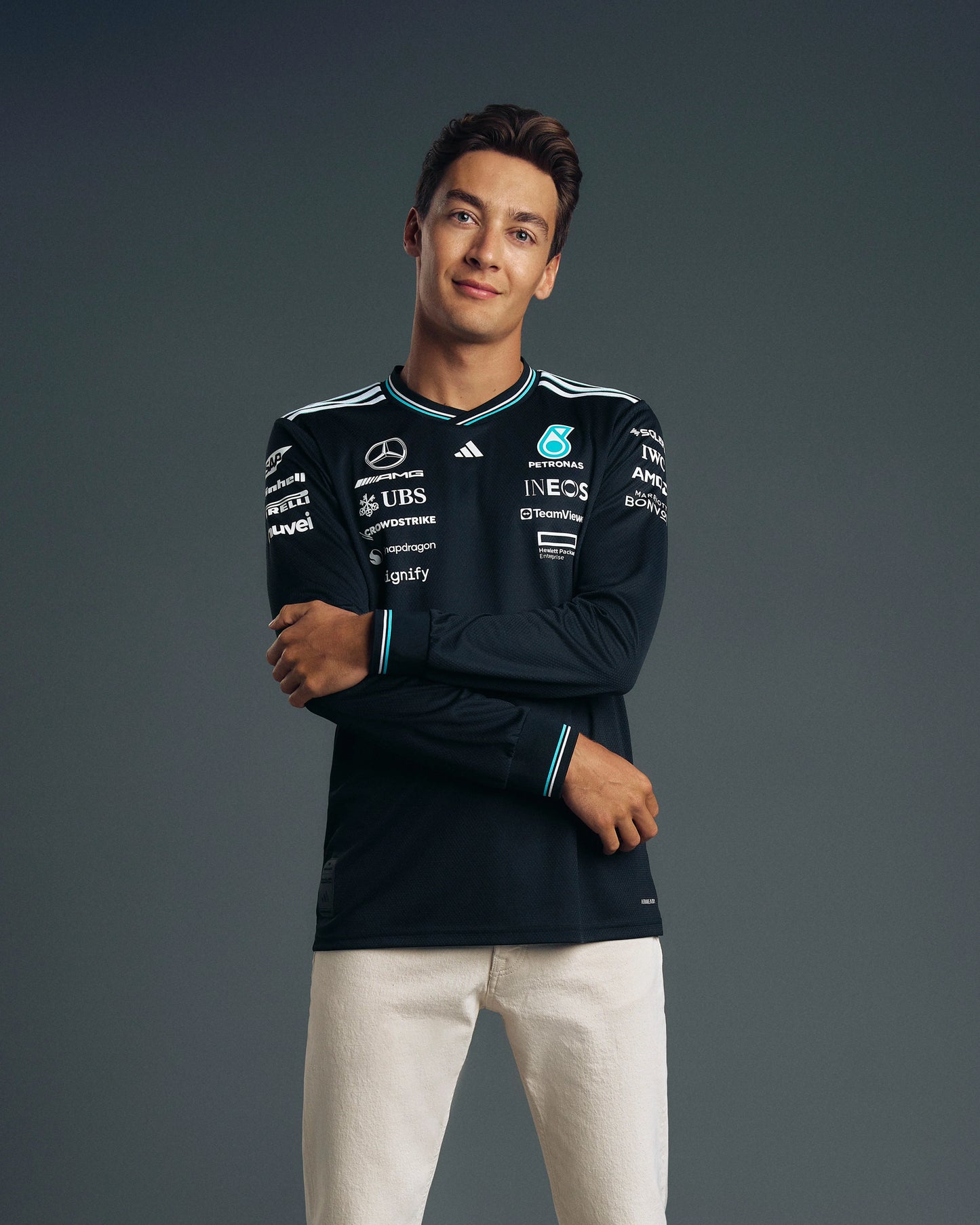 Mercedes-Amg Petronas F1 Men's Driver Long sleve Jersey – 2025 Edition