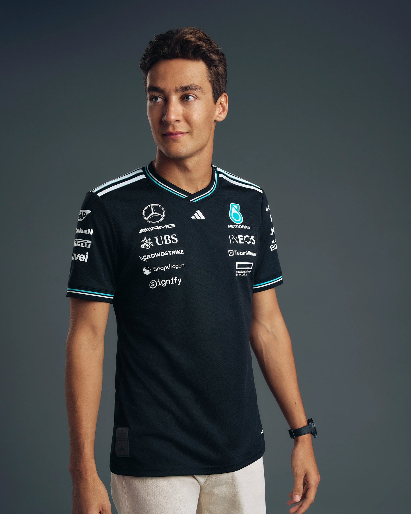 Mercedes Men's Driver Performance Tee Jersey – 2025 Edition