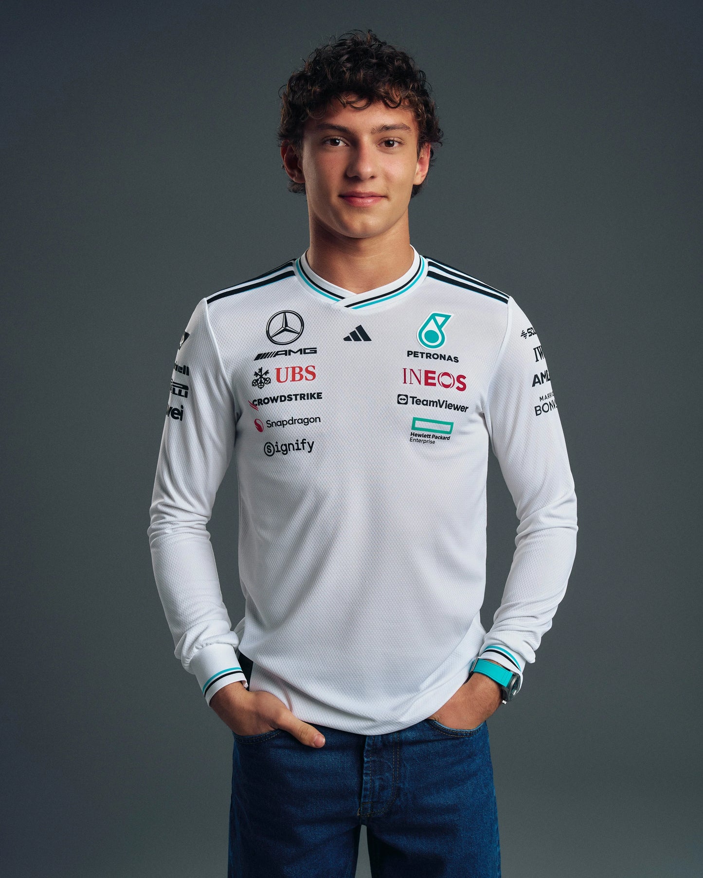 Mercedes-Amg Petronas F1 Men's Driver Long sleve Jersey – 2025 Edition
