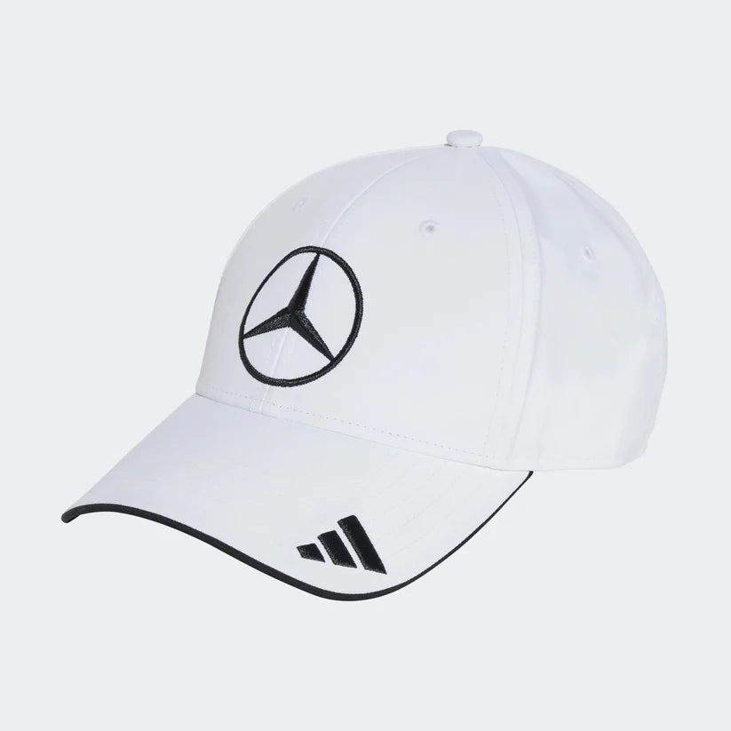 Mercedes-Amg Petronas F1 Team Baseball Race Cap Light Metal Badge White