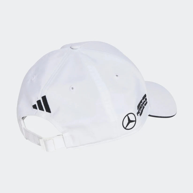 Mercedes-Amg Petronas F1 Team Baseball Race Cap Light Metal Badge White