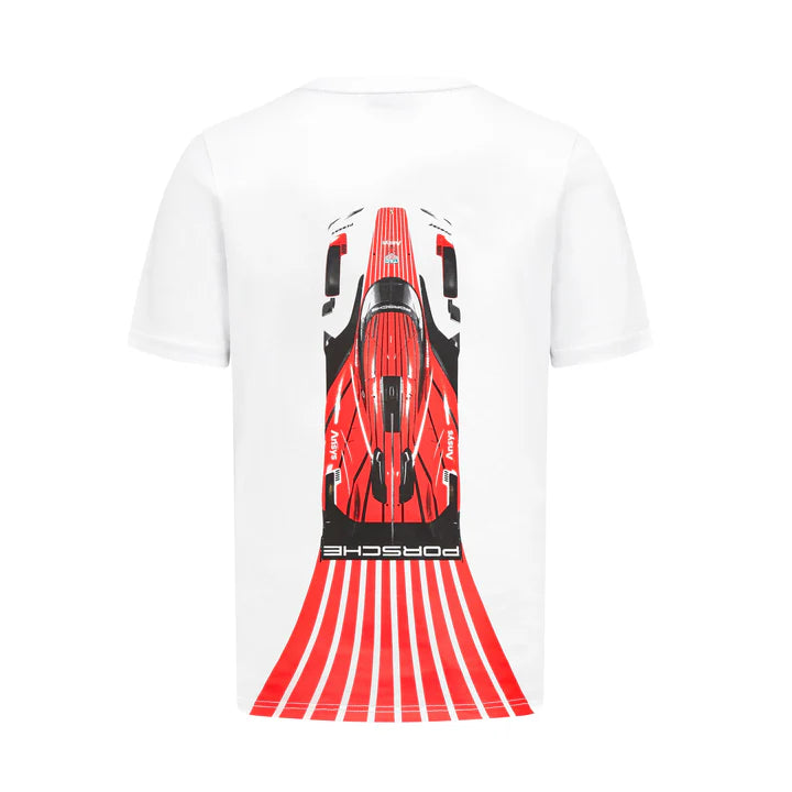 Porsche Motorsport Penske Car Graphic Performance Tee White – 2025 Edition