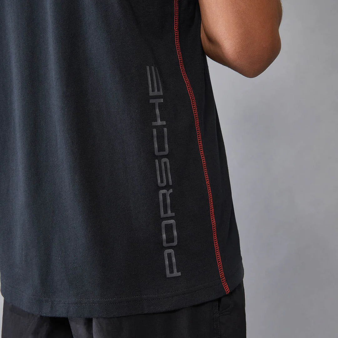 Porsche Motorsport Logo Performance Tee Black/White – 2025 Edition