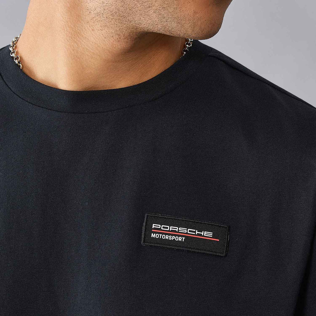 Porsche Motorsport Logo Performance Tee Black/White – 2025 Edition