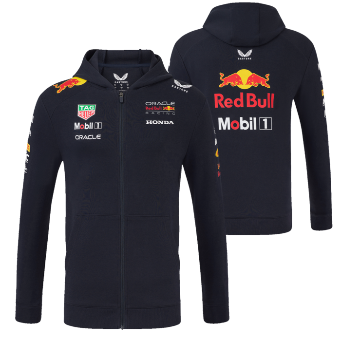 Red Bull Racing Unisex Team Full Zip Hoodie Night Sky – 2025 Edition