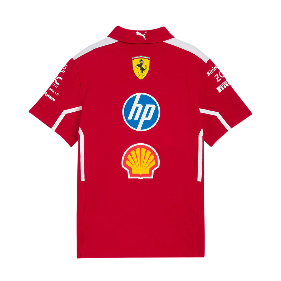 Scuderia Ferrari Team Team Polo/T-Shirt Kids/Female Dark Cherry – 2025 Edition