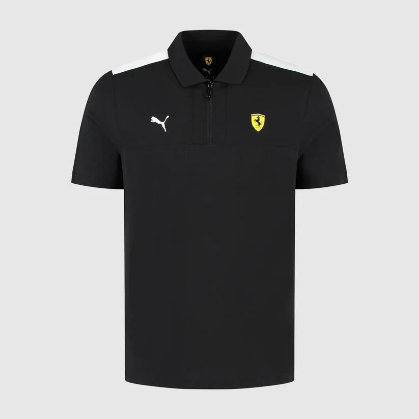 SCUDERIA FERRARI CLASSIC MENS POLO BLACK