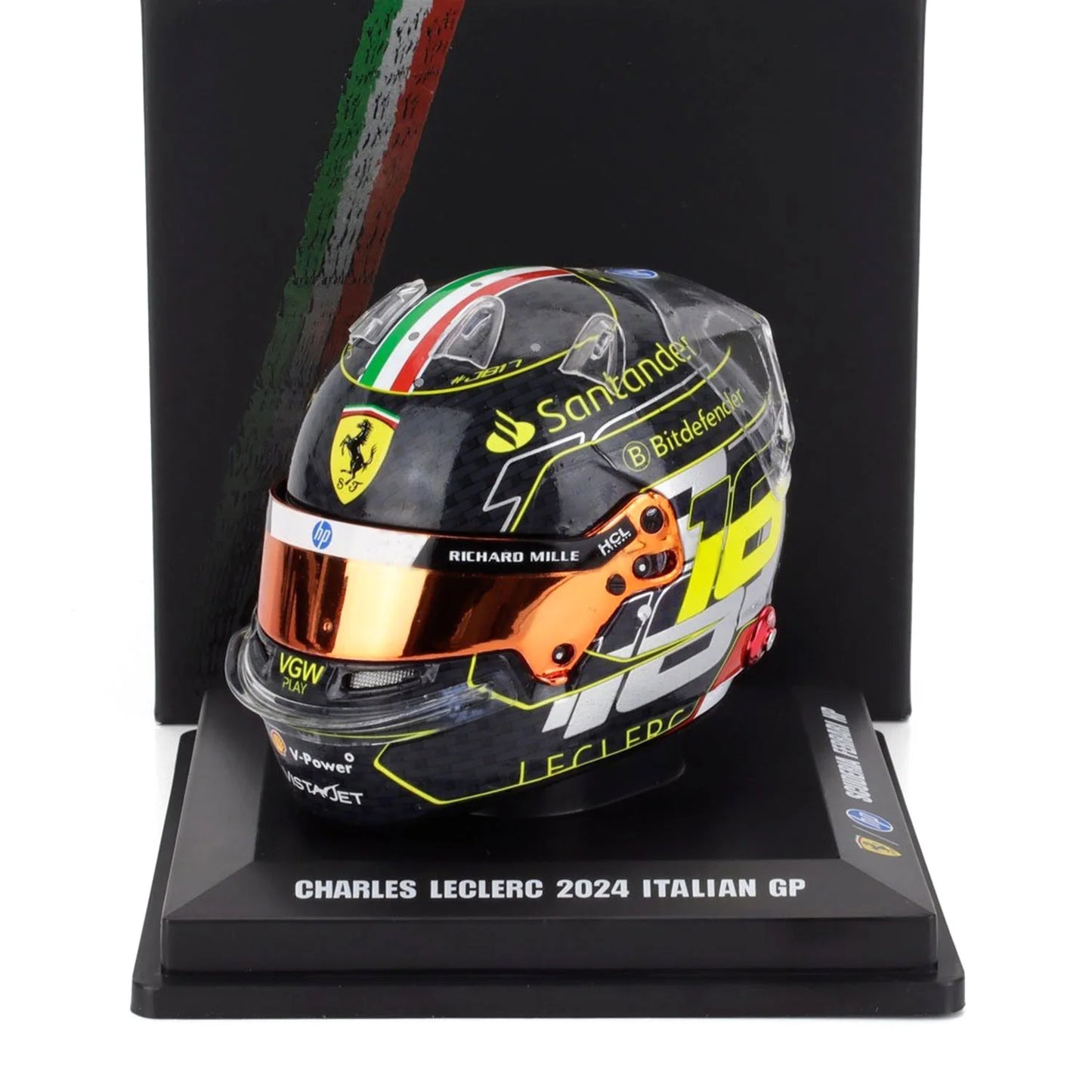MINI HELMET 1:5 CHARLES LECLERC MONZA 2024 GP WINNER LIMITED EDITION