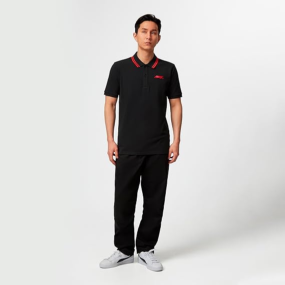 F1 Official Merchandise Men's Logo Team Polo Black – 2025 Edition