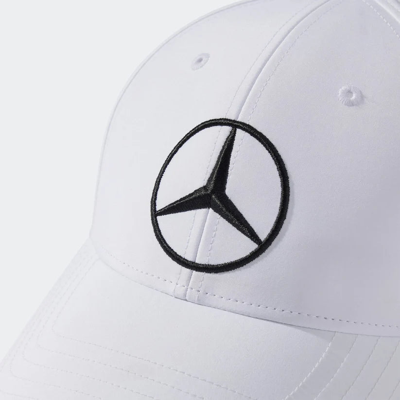 Mercedes-Amg Petronas F1 Team Baseball Race Cap Light Metal Badge White
