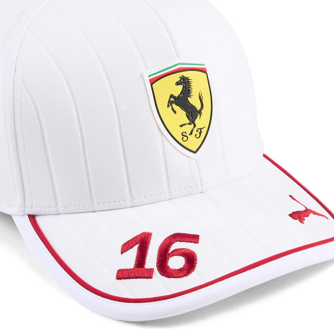 Scuderia Ferrari Leclerc Race Cap White