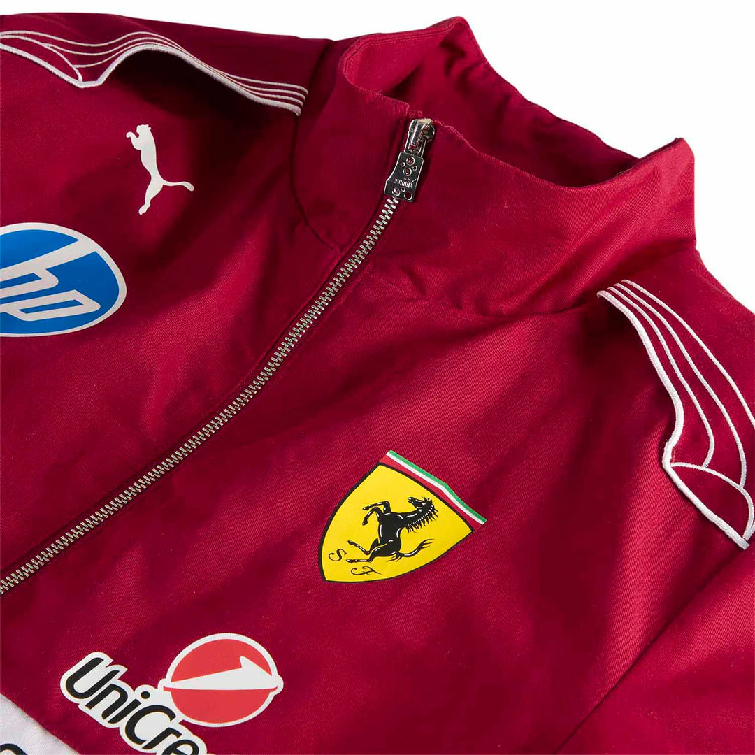 Scuderia Ferrari Team Vintage Racing Track Jacket Dark Cherry – 2025 Edition