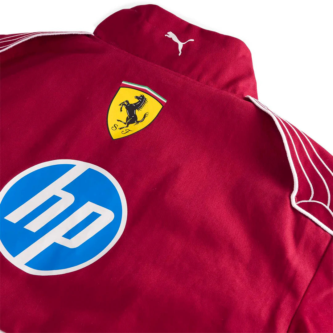 Scuderia Ferrari Team Vintage Racing Track Jacket Dark Cherry – 2025 Edition