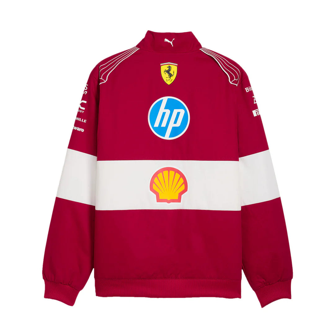 Scuderia Ferrari Team Vintage Racing Track Jacket Dark Cherry – 2025 Edition