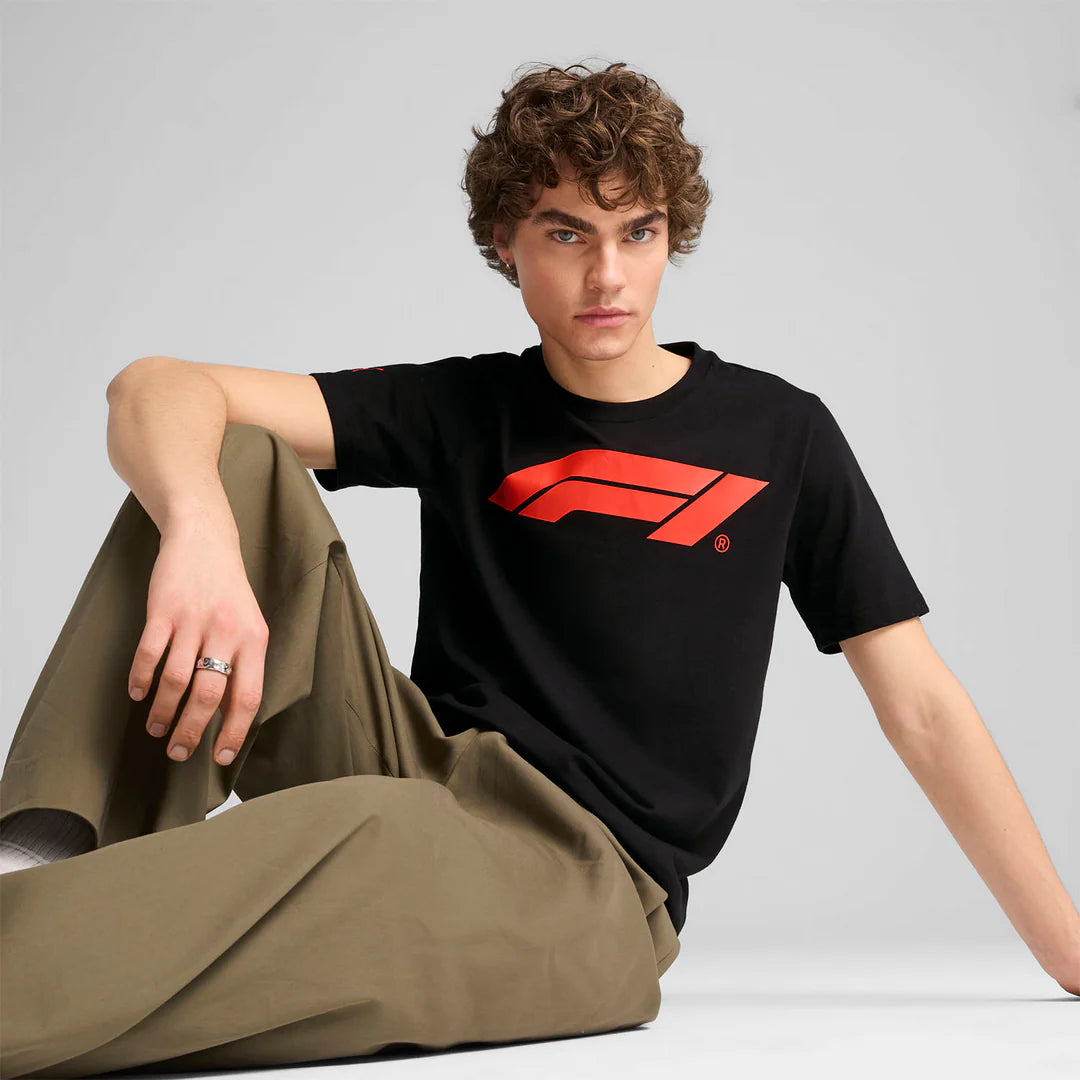 F1 Essentials Men's Logo Performance Tee  Black – 2025 Edition