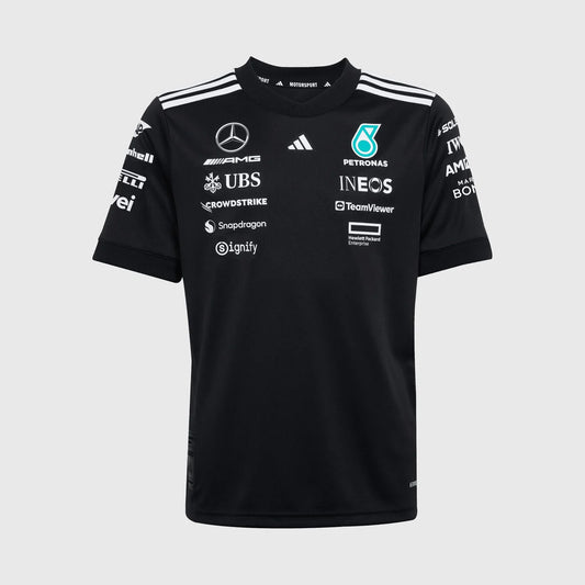 Mercedes-Amg Petronas F1 Youth Driver Performance Tee Jersey Black – 2025 Edition