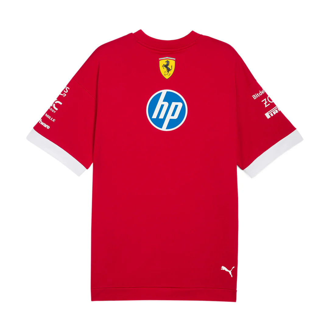 Scuderia Ferrari Drivers Oversized Performance Tee – Dark Cherry, 2025 Edition