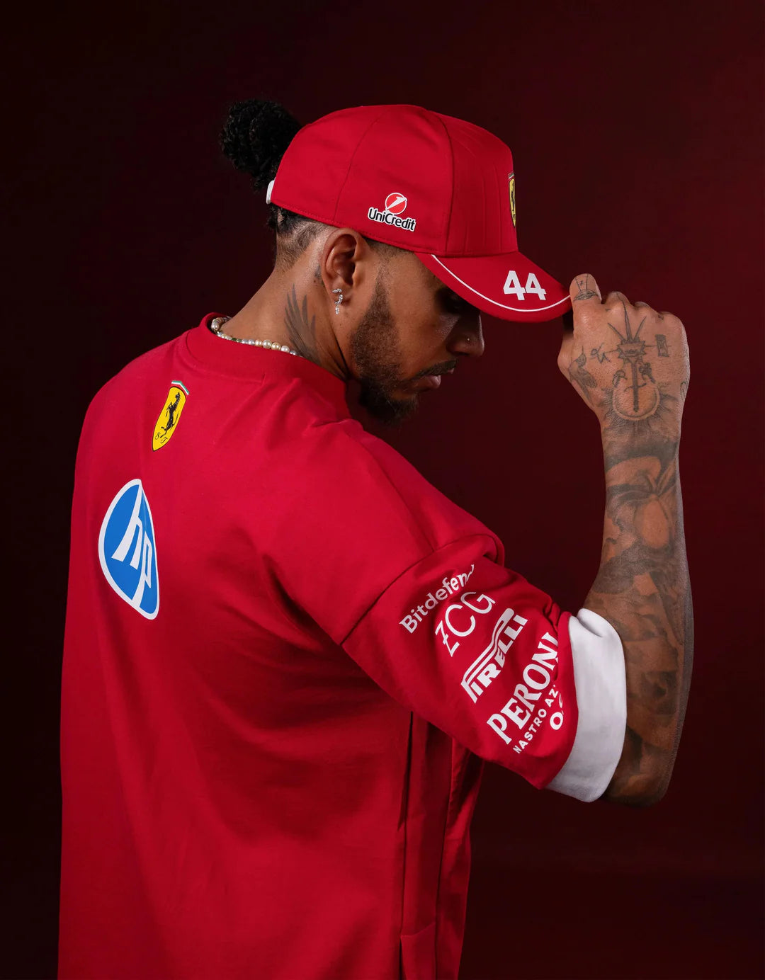 Scuderia Ferrari Drivers Oversized Performance Tee – Dark Cherry, 2025 Edition