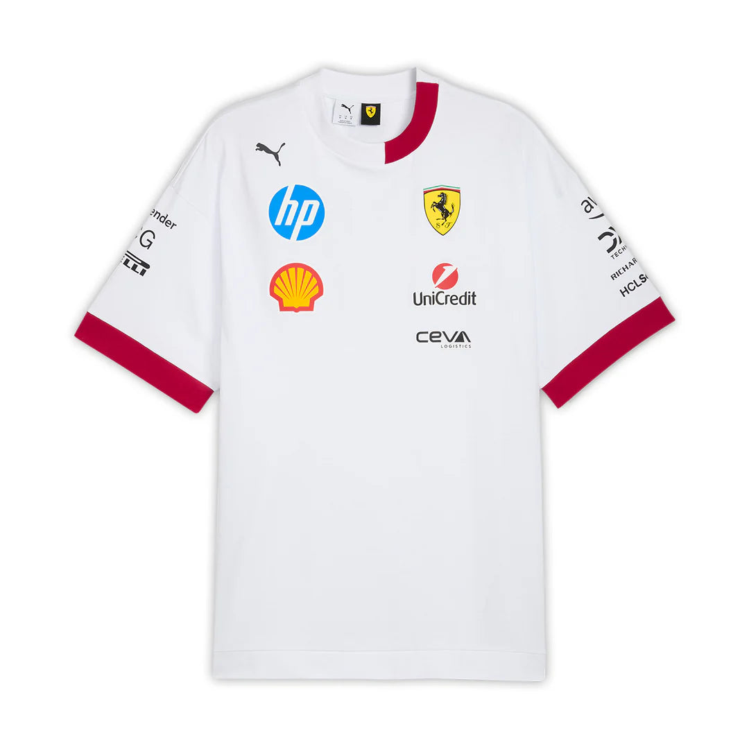 Scuderia Ferrari Drivers Oversized Performance Tee – White